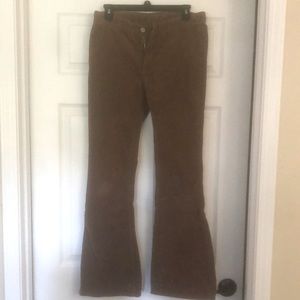 Brown bell bottom corduroy pants